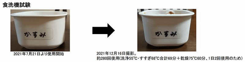 保護・お直し便利テープ 食洗機実機試